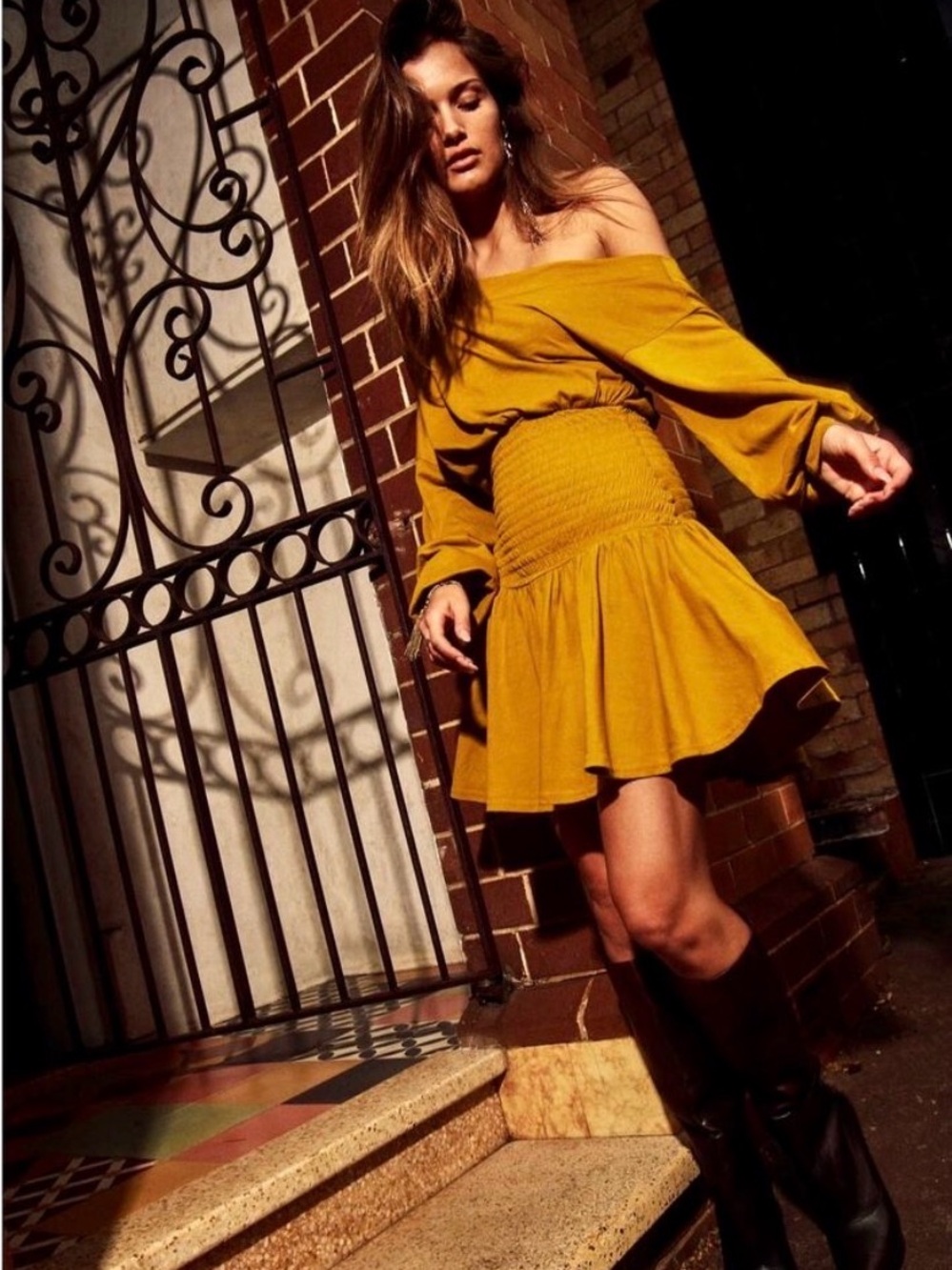Free People Off-Shoulder Muni Dress